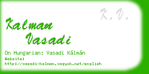 kalman vasadi business card